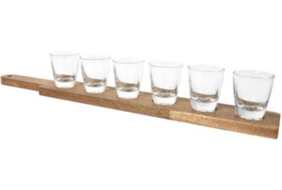 Verre COOK CONCEPT Shooter 6pcs support acacia M8