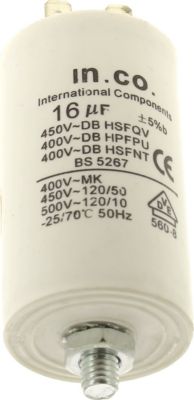Condensateur BOSCH Condensateur 16µf, 400v, 481912118284 Condensateur BOSCH Condensateur 16µf, 400v, 481912118284