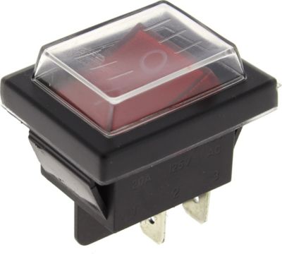 Interrupteur POLTI Interrupteur 4 cosses rouge protege Interrupteur POLTI Interrupteur 4 cosses rouge protege