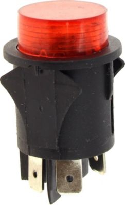 Interrupteur ASTORIA Interrupteur 4 cosses rouge poussoir