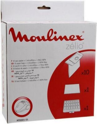 Sac MOULINEX Sacs aspirateur zelio par 10 + filtres