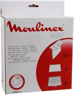 Sac MOULINEX Sacs aspirateur zelio par 10 + filtres