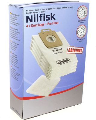 Sac NILFISK Sacs aspirateur par 4 origine + filtre Sac NILFISK Sacs aspirateur par 4 origine + filtre