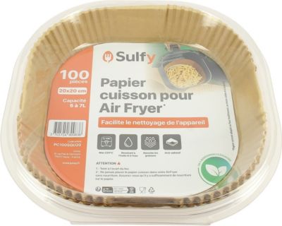 Plateau GÉNÉRIQUE Papier cuisson Air Fryer 20x20cm par 100