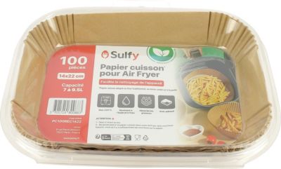 Plateau GÉNÉRIQUE Papier cuisson Air Fryer 14x22cm par 100