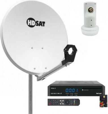Antenne parabolique HDSAT Pack Hdsat Parabole Satellite Acier 60cm