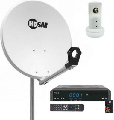 Antenne parabolique HDSAT Pack Hdsat Parabole Satellite Acier 60cm Antenne parabolique HDSAT Pack Hdsat Parabole Satellite Acier 60cm