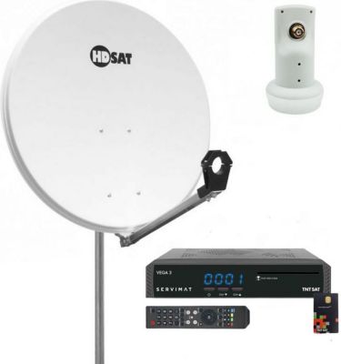 Antenne parabolique HDSAT Pack Hdsat Parabole Satellite Acier 80cm