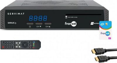 Décodeur satellite SERVIMAT Pack  Récepteur Tv Satellite Hd + Carte