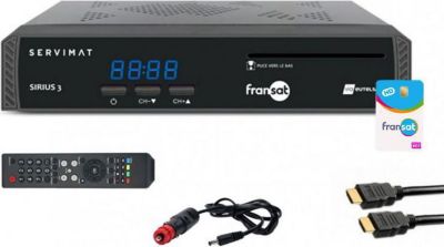 Décodeur satellite SERVIMAT Pack  Récepteur Tv Satellite Hd + Carte