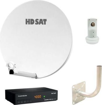 Antenne parabolique HDSAT Pack Hdsat Parabole Satellite Fibre Blan