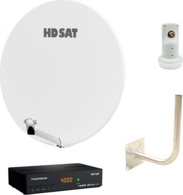 Antenne parabolique HDSAT Pack Hdsat Parabole Satellite Fibre Blan
