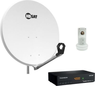 Antenne parabolique HDSAT Pack Hdsat Parabole Satellite Acier 80cm