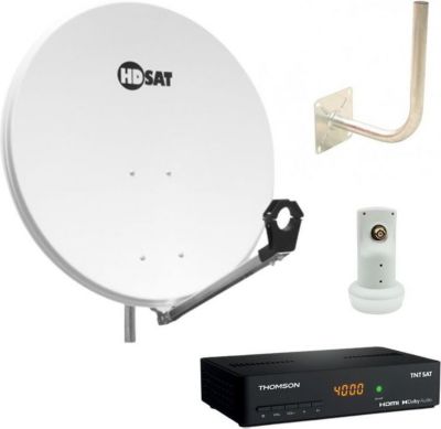 Antenne parabolique HDSAT Pack Hdsat Parabole Satellite Acier 80cm