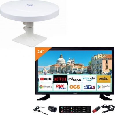 TV LED ANTARION Pack  Tv Led 24" 60cm Smart Tv + Antenne
