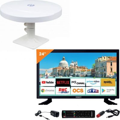 TV LED ANTARION Pack  Tv Led 24" 60cm Smart Tv + Antenne TV LED ANTARION Pack  Tv Led 24" 60cm Smart Tv + Antenne