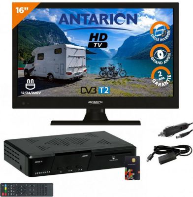 TV LED ANTARION Pack Tv Led 16" 40cm Téléviseur Hd + Réc
