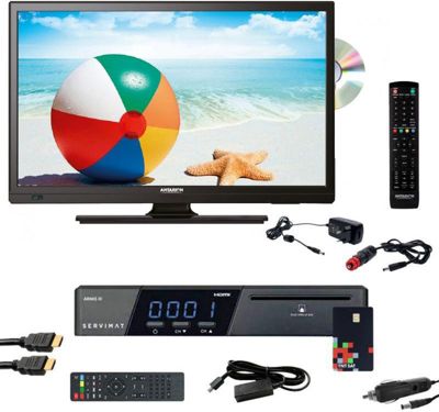 TV LED ANTARION Pack Tv Led 19" 48cm Téléviseur Hd Dvd +
