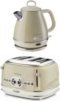 Toaster ARIETE Pack  Grille-pain Rétro 4 Fentes + Bouil