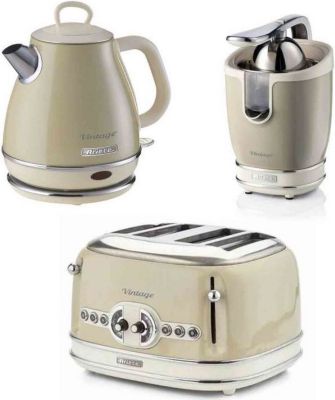 Toaster ARIETE Pack  Grille-pain Rétro 4 Fentes + Bouil