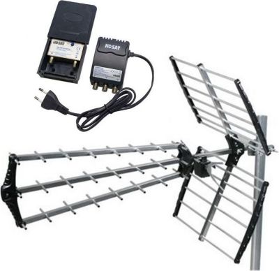 Antenne extérieure HDSAT Pack Hdsat Antenne Tnt Trinappe Gain 18d