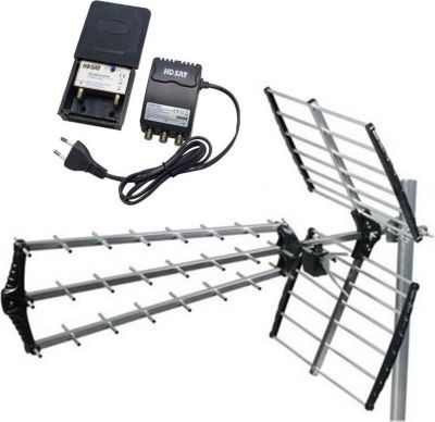 Antenne extérieure HDSAT Pack Hdsat Antenne Tnt Trinappe Gain 18d Antenne extérieure HDSAT Pack Hdsat Antenne Tnt Trinappe Gain 18d