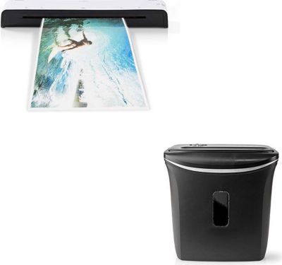 Plastifieuse NEDIS Pack  Machine à Plastifier + Destructeur Plastifieuse NEDIS Pack  Machine à Plastifier + Destructeur
