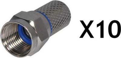 Fiche antenne TV SERVIMAT 10 Fiches F 7 Mm Haute Qualité à Visser