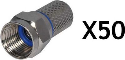 Fiche antenne TV SERVIMAT 50 Fiches F 7 Mm Haute Qualité à Visser