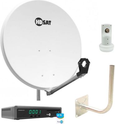 Antenne parabolique HDSAT Pack Hdsat Parabole Acier 80cm + Optex R