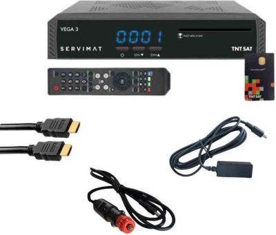 Décodeur satellite SERVIMAT Pack  Vega 3 Décodeur Satellite Hd + Car Décodeur satellite SERVIMAT Pack  Vega 3 Décodeur Satellite Hd + Car