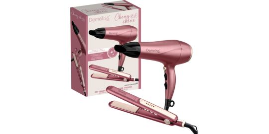 Sèche cheveux DEMELISS Set Cherry Cherie + Seche cheveux