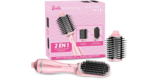 Brosse soufflante DEMELISS Volume & Style Barbie