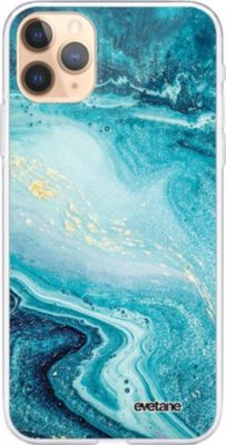 Coque EVETANE 360° iPhone 11 Pro Max Marbre Bleu