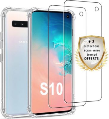 Coque EVETANE Galaxy S10 + 2 Vitres Coque EVETANE Galaxy S10 + 2 Vitres