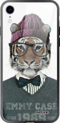 Coque EVETANE Verre iPhone XR Tigre Fashion
