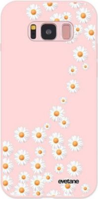 Coque EVETANE Silicone Galaxy S8 Marguerite
