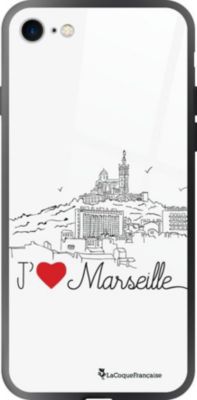 Coque EVETANE Soft Touch iPhone SE J'aime Marseille