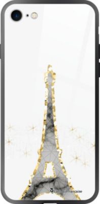 Coque EVETANE Soft Touch iPhone SE Tour Eiffel