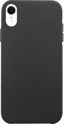 Coque EVETANE Effet cuir iPhone XR Noir