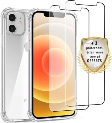 Coque EVETANE iPhone 12 Mini + 2 Vitres Coque EVETANE iPhone 12 Mini + 2 Vitres