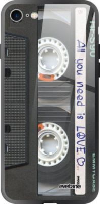 Coque EVETANE Soft Touch iPhone SE Cassette