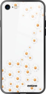 Coque EVETANE Soft Touch iPhone SE Marguerite