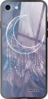 Coque EVETANE Soft Touch iPhone SE Lune Rêve