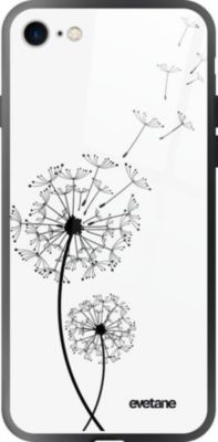 Coque EVETANE Soft Touch iPhone SE Pissenlit