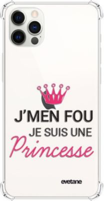 Coque EVETANE Souple iPhone 12/12 Pro Princesse
