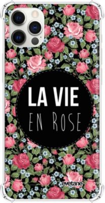 Coque EVETANE Souple iPhone 12/12 Pro La Vie En Rose Coque EVETANE Souple iPhone 12/12 Pro La Vie En Rose