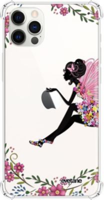 Coque EVETANE Souple iPhone 12/12 Pro Fée Fleurale