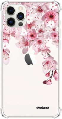 Coque EVETANE Souple iPhone 12/12 Pro Cerisier