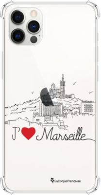 Coque EVETANE Souple iPhone 12/12 Pro J'aime Marseille Coque EVETANE Souple iPhone 12/12 Pro J'aime Marseille